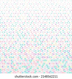Colorful halftone pattern on white background. Linear halftone backdrop. Isolated vector illustration on white background. Colorful mosaic pattern.