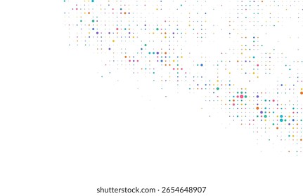 Colorful halftone pattern on white background