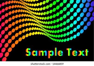 colorful halftone wave background. vector