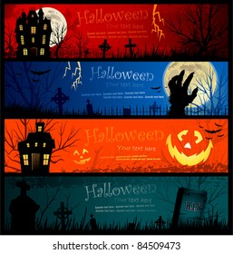 Farbige Halloween-Banner