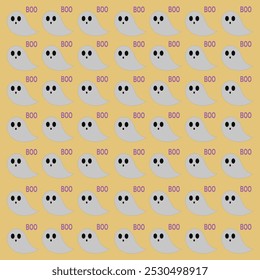 COLORFUL HALLOWEEN GHOSTS VINTAGE PATTERN TEXTURE WALLART VECTOR