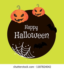 Colorful Halloween label, horror stories