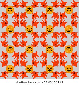 colorful halloween pattern with flat design