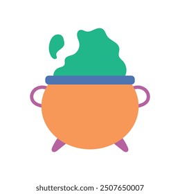 Colorful Halloween Sticker - Magic Cauldron