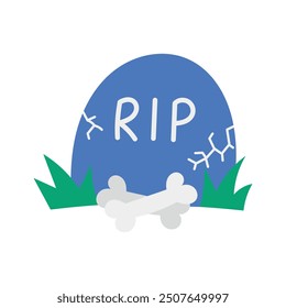 Colorful Halloween Sticker - Tombstone