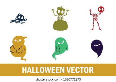 Colorful Halloween vector for designer.