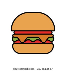 Colorful Hamburger Icon Graphic Vector