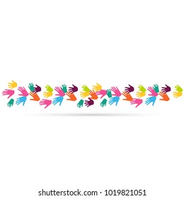 colorful up hand background