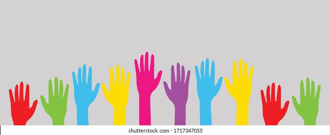 Colorful up hand background-vector illustration 
