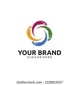 COLORFUL HAND CARE LOGO DESIGN