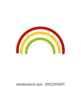 Colorful hand draw rambow. Vector Illustration