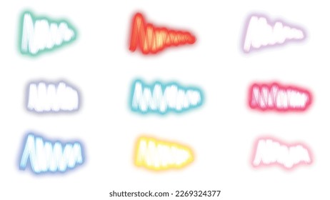 colorful hand drawing brush vector