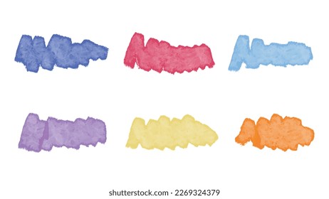 colorful hand drawing brush vector