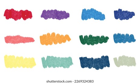 colorful hand drawing brush vector