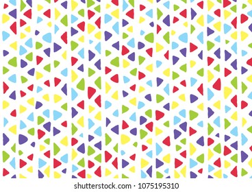 Colorful hand drawing triangle background vector.