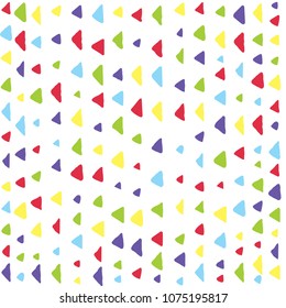 Colorful hand drawing triangle background vector.