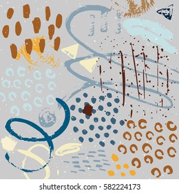Colorful hand drawn abstract background. Vector illustration.