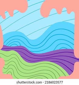 Colorful Hand Drawn Abstract Doodle Illustration