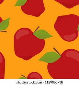 Colorido patrón de manzana dibujado a mano