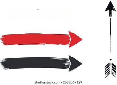 Colorful Hand Drawn Arrows Collection Vector Graphic Design Illustration