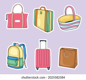Colorful Hand Drawn Bags Illustration Collection