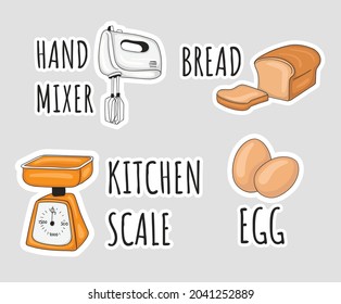 Colorful Hand drawn Bakery Element