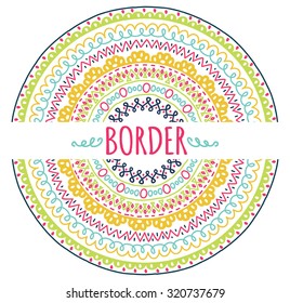 colorful hand drawn border