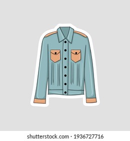 colorful hand drawn denim jacket stickers