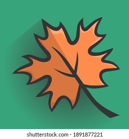 colorful hand drawn design, Vector, logo, sign, leaf icon, simple natural black line art great for kids books, coloring books and other commercial needs.
