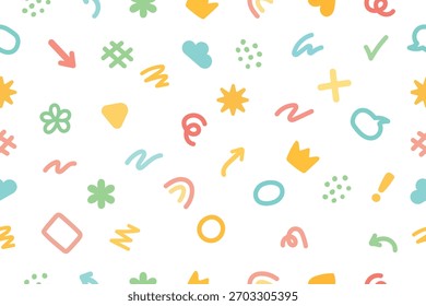bunter handgezeichneter Doodle-Muster-Hintergrund