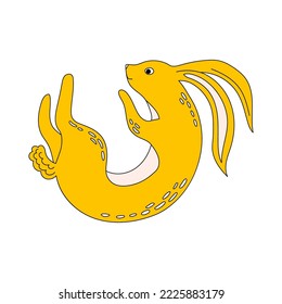 Ilustración de conejo plano colorido dibujado a mano o compartido