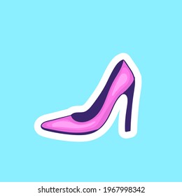 colorful hand drawn high heels stickers