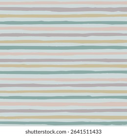 Colorful hand drawn horizontal stripes pattern