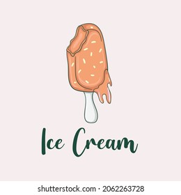 Colorful hand drawn ice cream illustration