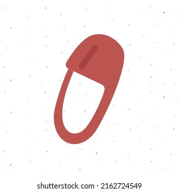 Colorful hand drawn knitting closed marker isolated on white background