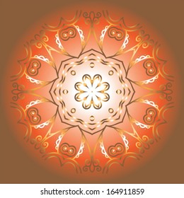 Colorful hand drawn  mandala. Vector element for your design