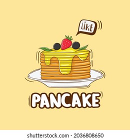 Colorful Hand Drawn Pancake Illustration