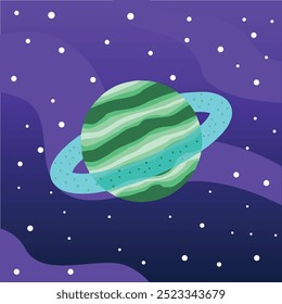 Vector de planeta dibujado a mano colorido