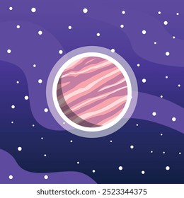 Colorful Hand Drawn Planet Vector