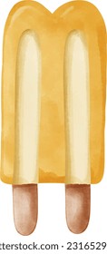 Colorful hand drawn popsicle vector illustration