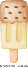Colorful hand drawn popsicle vector illustration