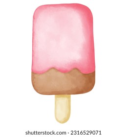 Colorful hand drawn popsicle vector illustration