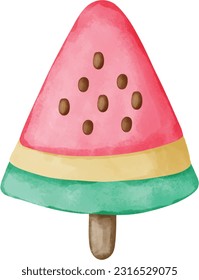 Colorful hand drawn popsicle vector illustration