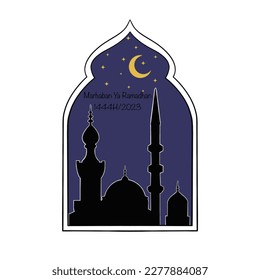 Colorful hand drawn Ramadhan design 