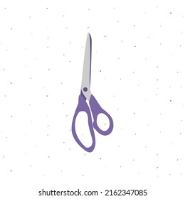 Colorful hand drawn scissors for tailors, barbers isolated on white background