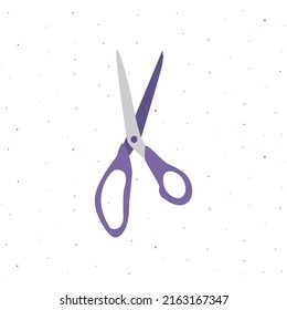 Colorful hand drawn scissors for tailors, barbers isolated on white background