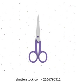 Colorful hand drawn scissors for tailors, barbers isolated on white background