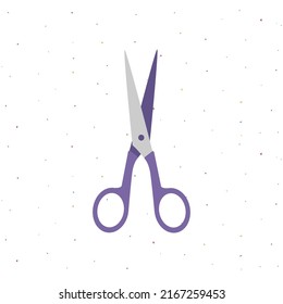 Colorful hand drawn scissors for tailors, barbers isolated on white background