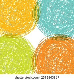 Colorful hand drawn scribble background. Vector art illustration	