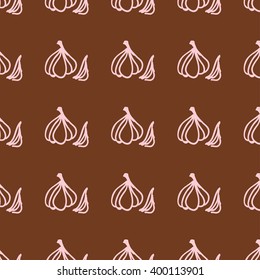 Colorful hand drawn seamless vegetable pattern